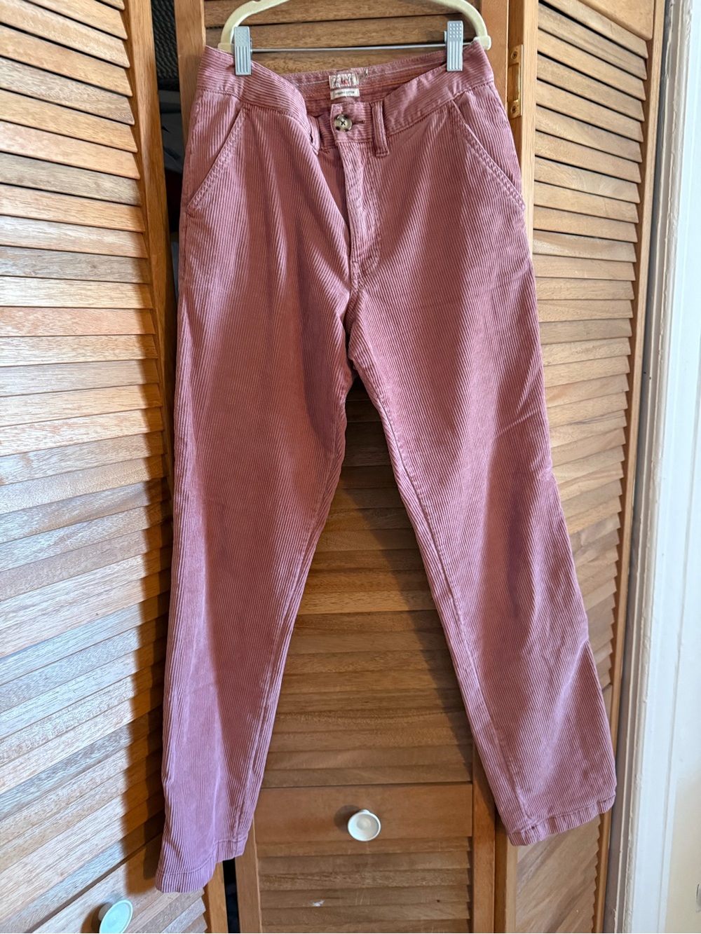 Faherty Women's Straight-Leg Corduroy Pants in Dusty Rose